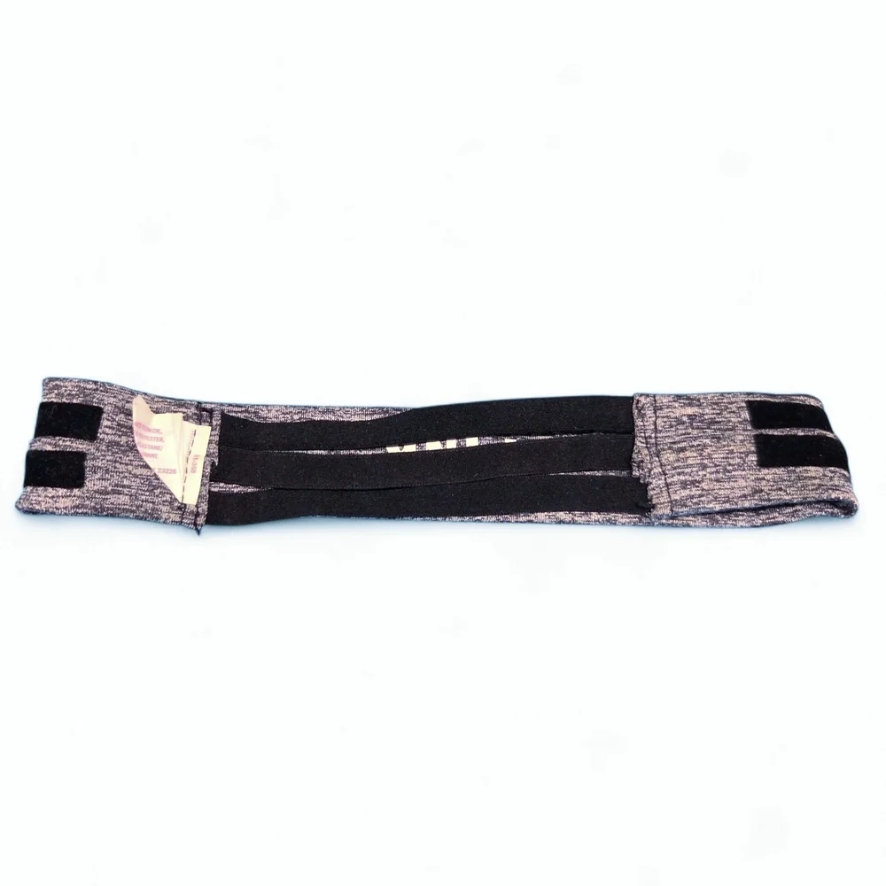 Victoria's Secret PINK Heathered Gray Black White Logo Headband Like New